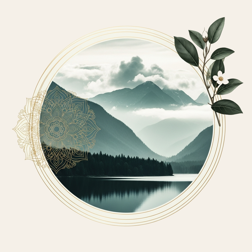 Mountain lake landscape